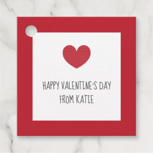 Polka dot heart gift tags for Valentine’s Day