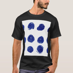 Polka dot, indigo blue watercolor. T-Shirt