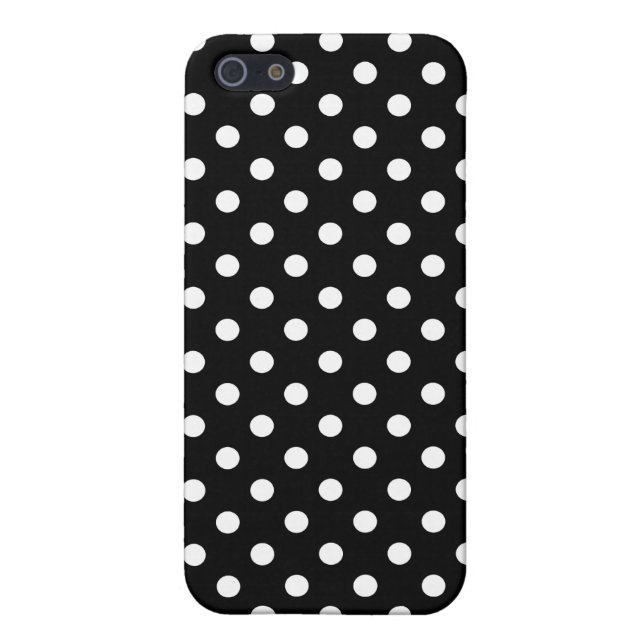 Polka Dot iPhone 5/5S Case in Black and White (Back)