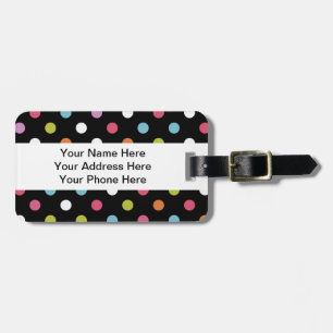 Polka Dot Luggage Tag