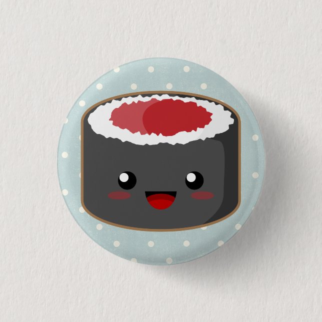 Polka Dot Maki Roll 3 Cm Round Badge (Front)