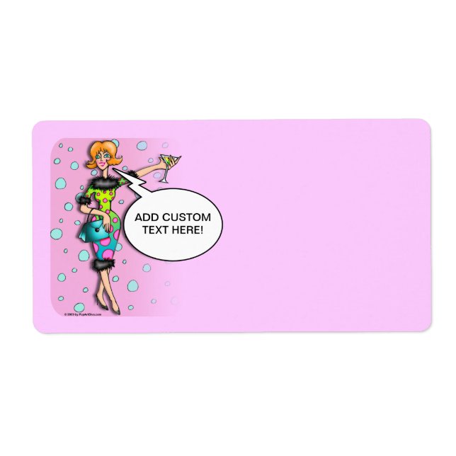 POLKA DOT MARTINI DIVA LABELS (Front)