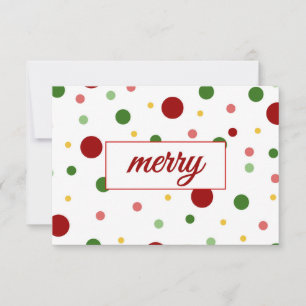 Polka Dot Merry Christmas Card