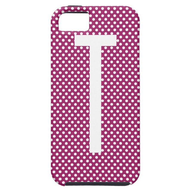 Polka Dot Monogram iPhone 5 Case (Back)