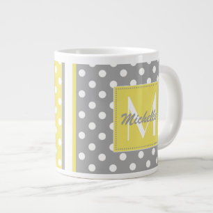 Polka Dot Monogram Jumbo Mug