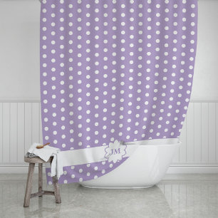 Polka Dot Monogram Shower Curtain