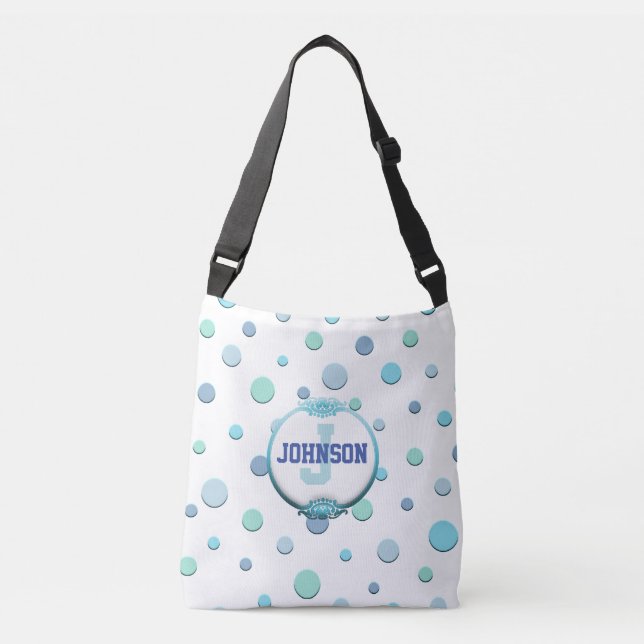 Polka-Dot Monogrammed All-Over Body Bag (Front)
