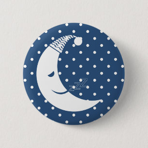 Polka Dot Moon 6 Cm Round Badge