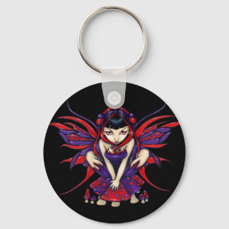 "Polka Dot Mushroom Fairy" Keychain