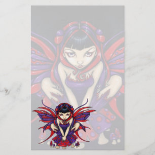 "Polka Dot Mushroom Fairy" Stationery