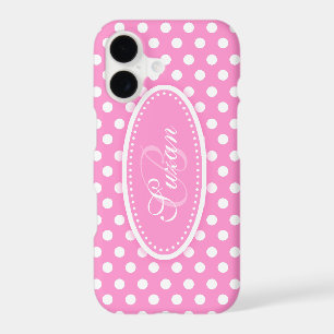 Polka dot named soft pink iphone case