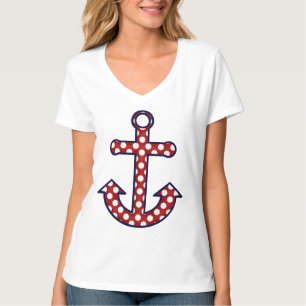 Polka Dot Nautical Anchor T-shirt