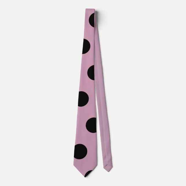 Polka Dot Neck Tie (Pink & Black) (Front)