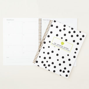 Polka Dot Neon Teacher Planner