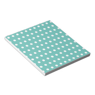 Polka Dot Notepad (Aqua & White)