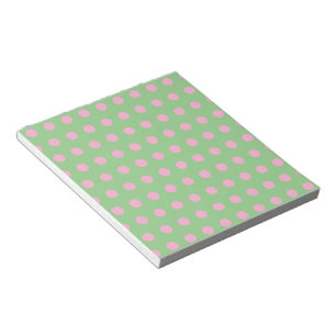 Polka Dot Notepad (Sage Green & Pastel Pink)