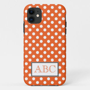 Polka Dot Orange & White iPhone 5 Case