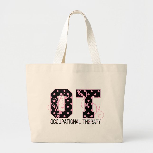 Polka Dot OT Large Tote Bag (Front)