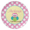 Polka Dot Owl - Personalised Melamine Plate