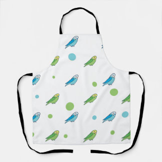 Polka dot parakeet apron
