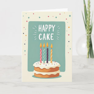 Polka Dot Party Cake Card