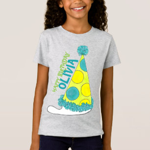 Polka Dot Party Hat Happy Birthday Celebration T-Shirt