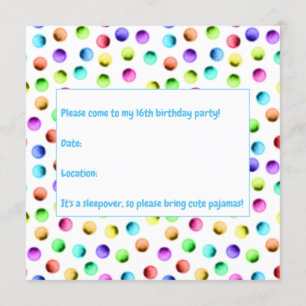Polka Dot Party Invitation