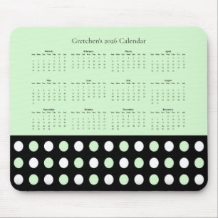 Polka Dot Pattern – 2026 Calendar Mouse Mat