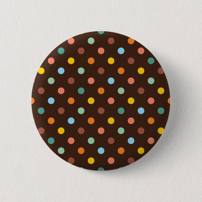 Polka dot pattern 6 cm round badge (Front)