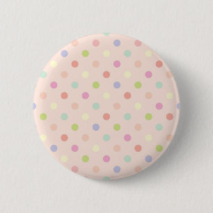 Polka dot pattern 6 cm round badge