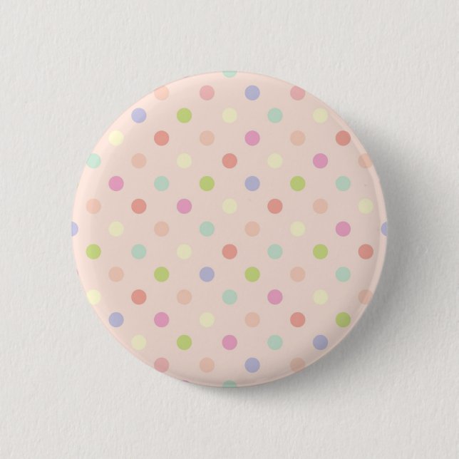 Polka dot pattern 6 cm round badge (Front)