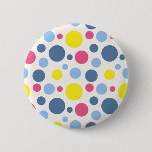 Polka dot pattern 6 cm round badge