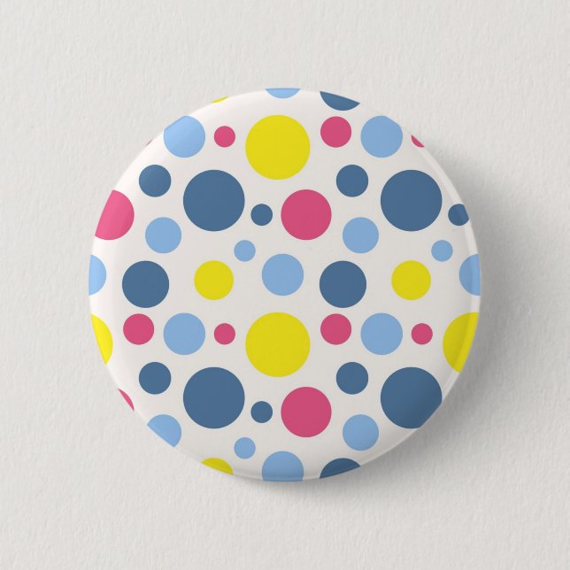 Polka dot pattern 6 cm round badge (Front)