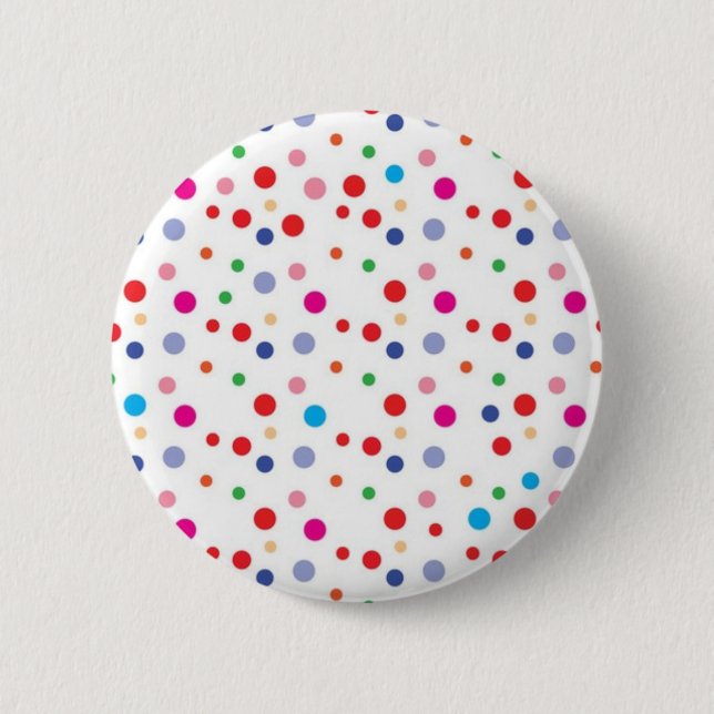 Polka dot pattern 6 cm round badge (Front)