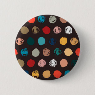 Polka dot pattern 6 cm round badge