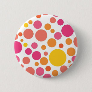 Polka dot pattern 6 cm round badge