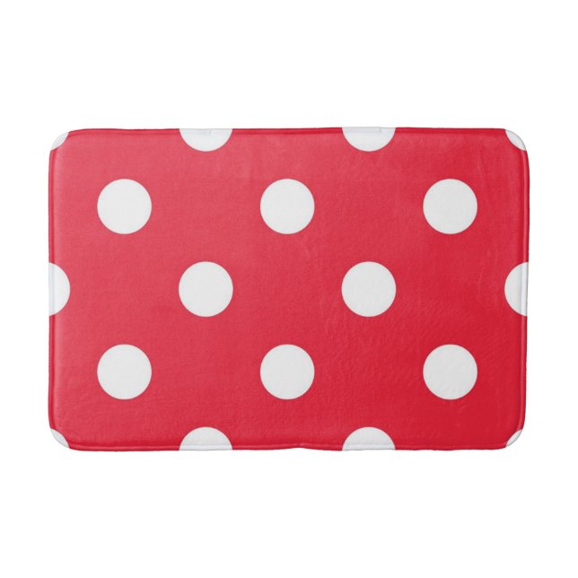 Polka dot pattern bath mat (Front)