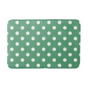 Polka dot pattern bath mat