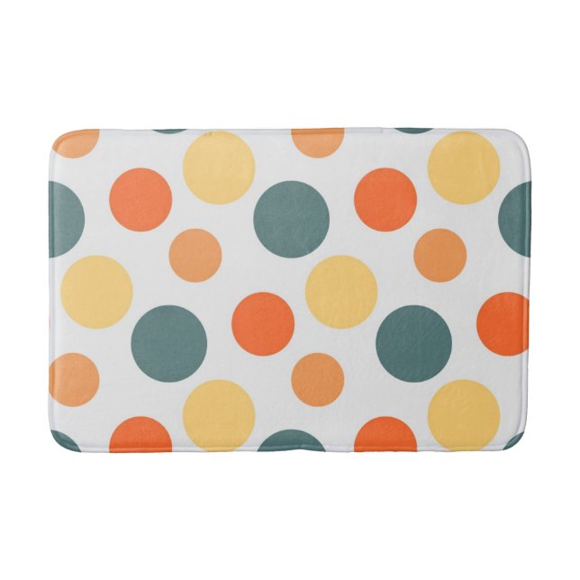 Polka dot pattern bath mat (Front)