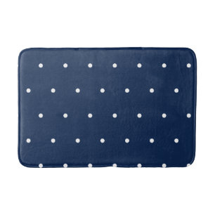 Polka dot pattern bath mat