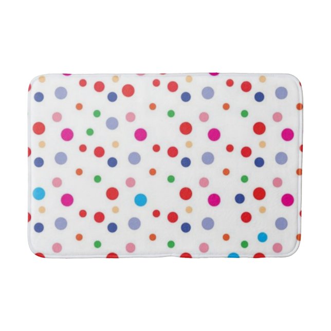 Polka dot pattern bath mat (Front)
