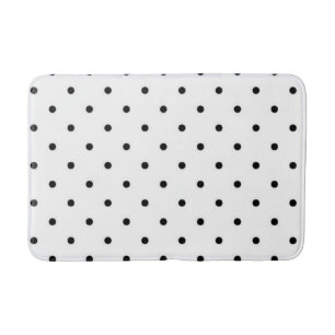 Polka dot pattern bath mat