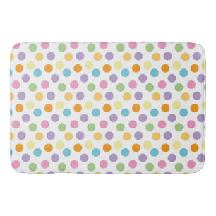 Polka Dot Pattern Bath Mat