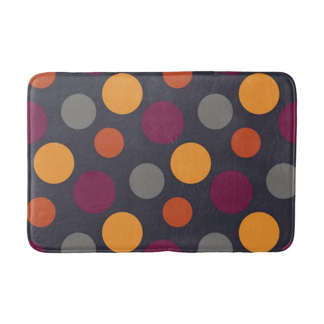 Polka dot pattern bath mat (Front)