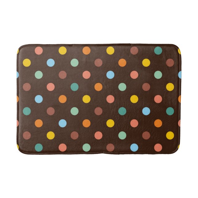 Polka dot pattern bath mat (Front)