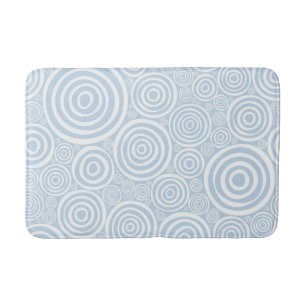 Polka dot pattern bath mat