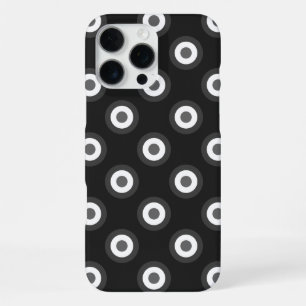 Polka Dot Pattern - Black White Grey iPhone 16 Pro Max Case