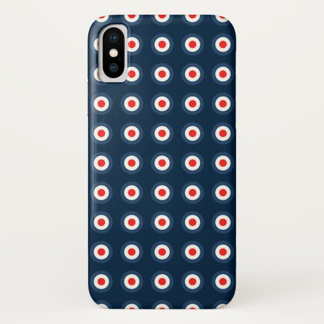 Polka Dot Pattern - Blue Red White Case-Mate iPhone Case (Back)