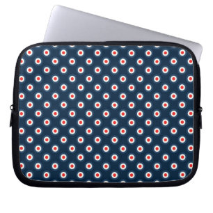 Polka Dot Pattern - Blue Red White Laptop Sleeve