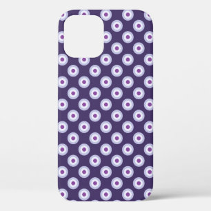 Polka Dot Pattern - Blue Violet Purple Lavender iPhone 12 Case